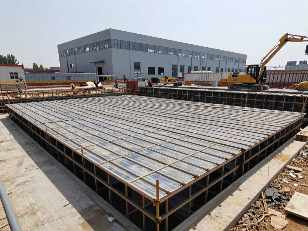 Rajratan waterproof PAC shuttering board tested on site for slab formwork reuse in Indore