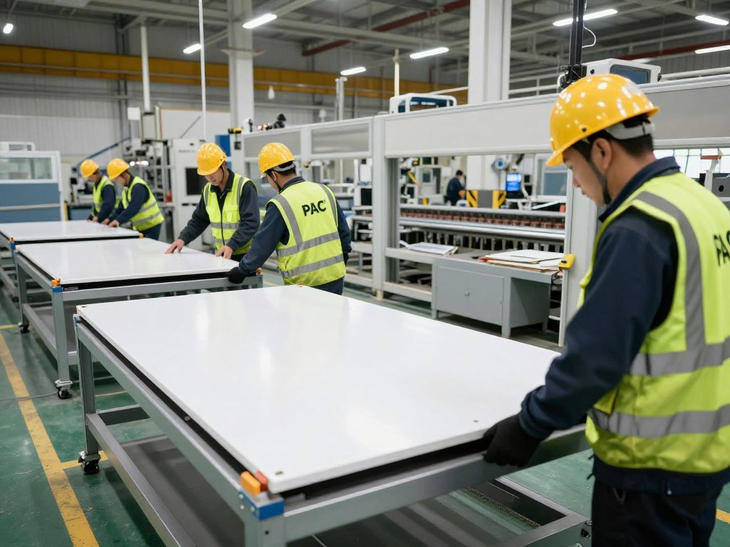 Rajratan Industries manufacturing facility producing shuttering boards in Delhi