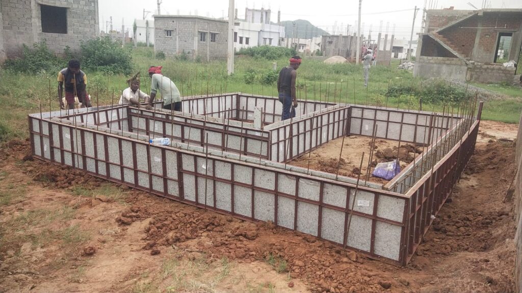 Plastic formwork board for concrete slab construction